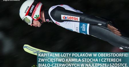 Kapitalne loty Polaków w Oberstdorfie! Zwycięstwo Kamila Stocha i czterech Biało-Czerwonych w szóstce
