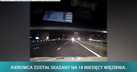 Niebezpieczna sytuacja na autostradzie. Pijany kierowca jechał pod prąd i cudem uniknął zderzenia