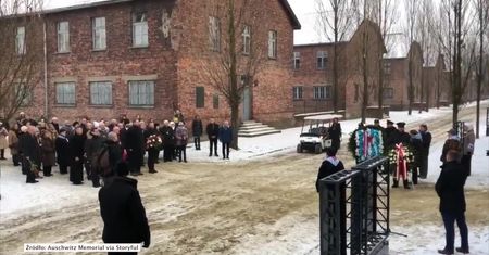 Hymn Polski odegrany w Auschwitz-Birkenau. Uroczystości w 74. rocznicę wyzwolenia obozu