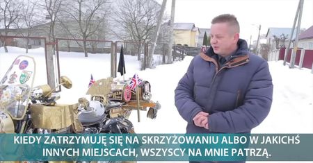 Dwa lata pracy, mnóstwo wyrzeczeń, ale efekt – powalający. Białoruski konstruktor zbudował… złoty motocykl
