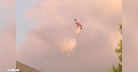 Pożary lasów pod Atenami. Strażacy walczą z ogniem z helikopterów i samolotów
