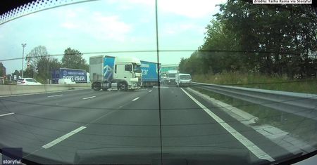 Wypadek drogowy w Anglii. Tir wjechał w furgonetkę