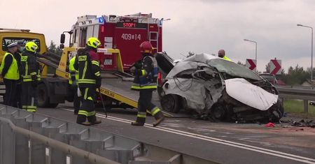 Wypadek na S1 w pobliżu węzła lotniskowego. Nie żyją trzy osoby