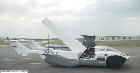 KleinVision AirCar to latający samochód. Pojazd może przekształcić się z drogowego w powietrzny w ciągu 3 minut