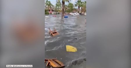 Tsunami w Grecji i Turcji. Przybrzeżne miejscowości zalane
