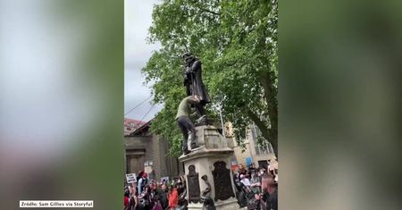 Pomnik handlarza niewolnikami obalony i wrzucony do rzeki podczas protestu w Bristolu