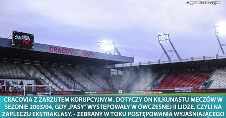 Cracovia z zarzutem korupcyjnym. “Pasom” grożą poważne kary za ustawianie meczów w sezonie 2003/04