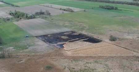 Wypalali trawy, namierzył ich policyjny dron