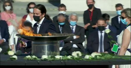 Ofiary koronawirusa upamiętnione w Madrycie. Ceremonii przewodniczył król Filip VI