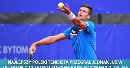 Sensacja w Narodowych Mistrzostwach Polski. Hubert Hurkacz przegrał w II rundzie z 17-letnim Maksem Kaśnikowskim