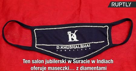 Ten salon jubilerski sprzedaje też maseczki z… diamentami. Ceny wahają się od prawie 2 do 5 tys. euro
