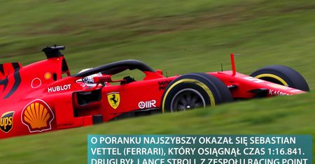 Sebastian Vettel najszybszy podczas środowej sesji testowej. Wypadek Antonio Giovinazziego