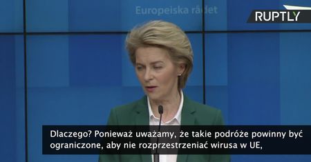 Przewodnicząca KE: Proponujemy wprowadzenie tymczasowych ograniczeń dla podróży do UE