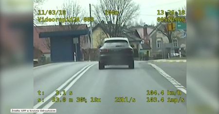 Pędził w terenie zabudowanym ponad 100 km/h. Kierowca porsche stracił prawo jazdy