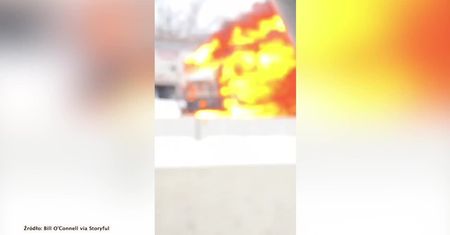 Ciężarówka stanęła w płomieniach na autostradzie nr 94