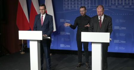 Premierzy Polski i Litwy podpisali w Wilnie deklarację ws. Białorusi