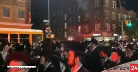Protest ortodoksyjnych Żydów w Nowym Jorku. Sprzeciwiają się ponownym obostrzeniom