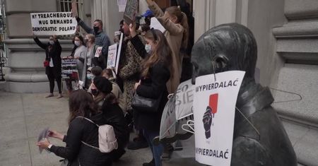 Polonia protestowała w Nowym Jorku w obronie praw kobiet