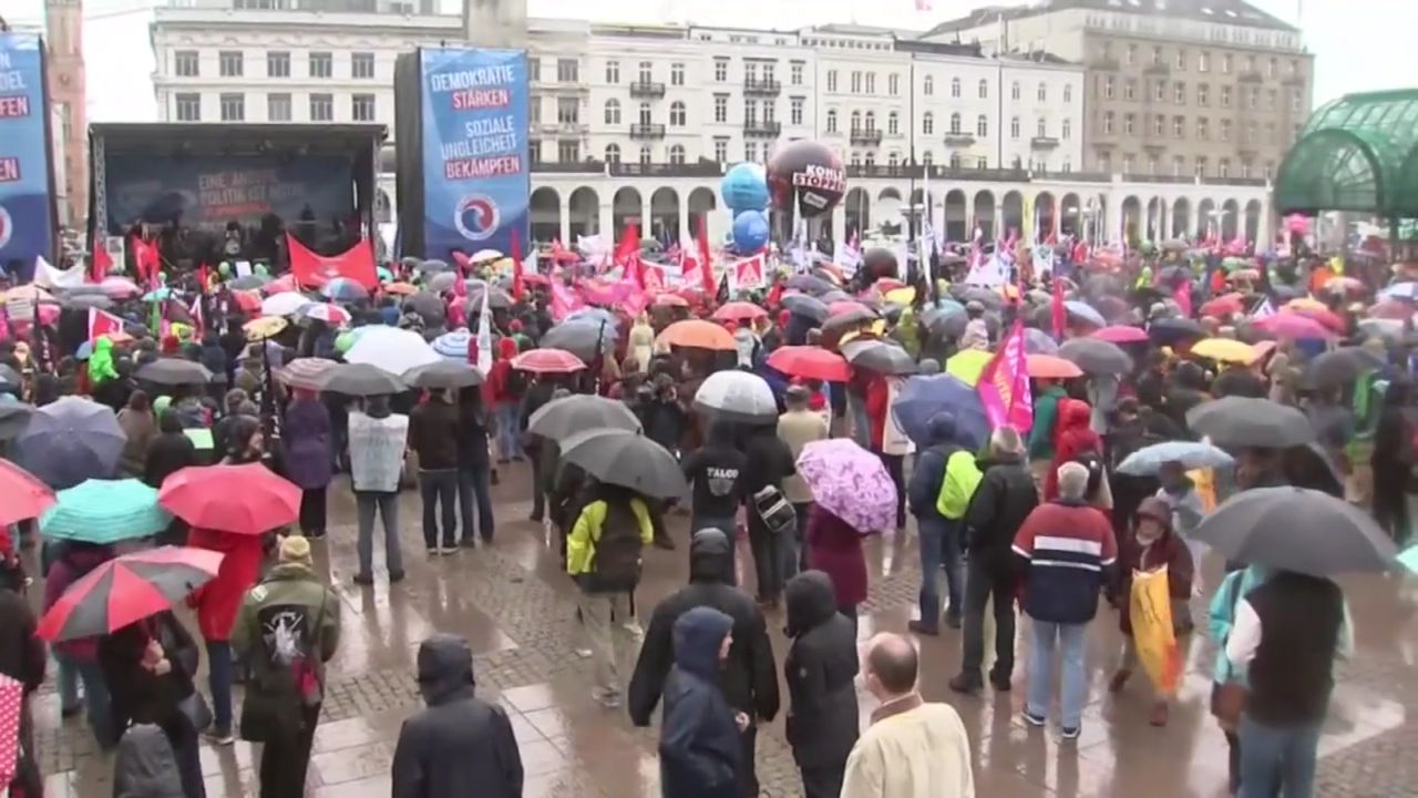 Protesty przed szczytem G20 w Hamburgu