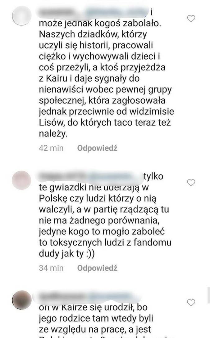Dyskusja pod komentarzem Taco Hemingwaya