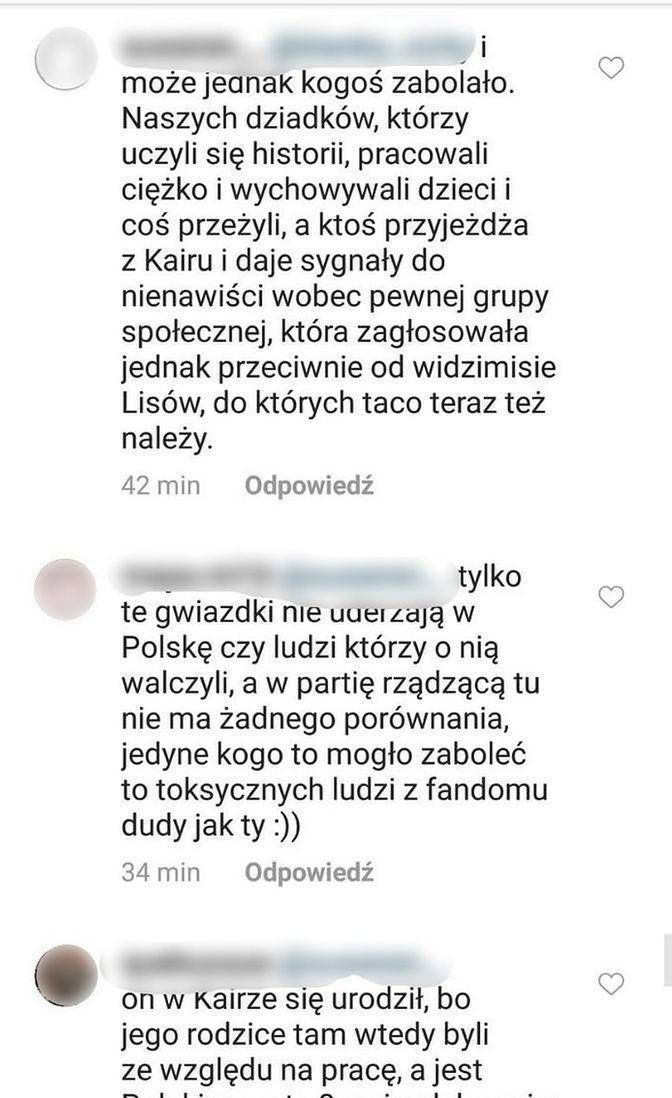 Dyskusja pod komentarzem Taco Hemingwaya