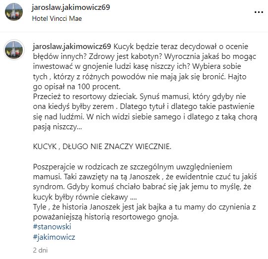Jarosław Jakimowicz ostro atakuje Krzysztofa Stanowskiego