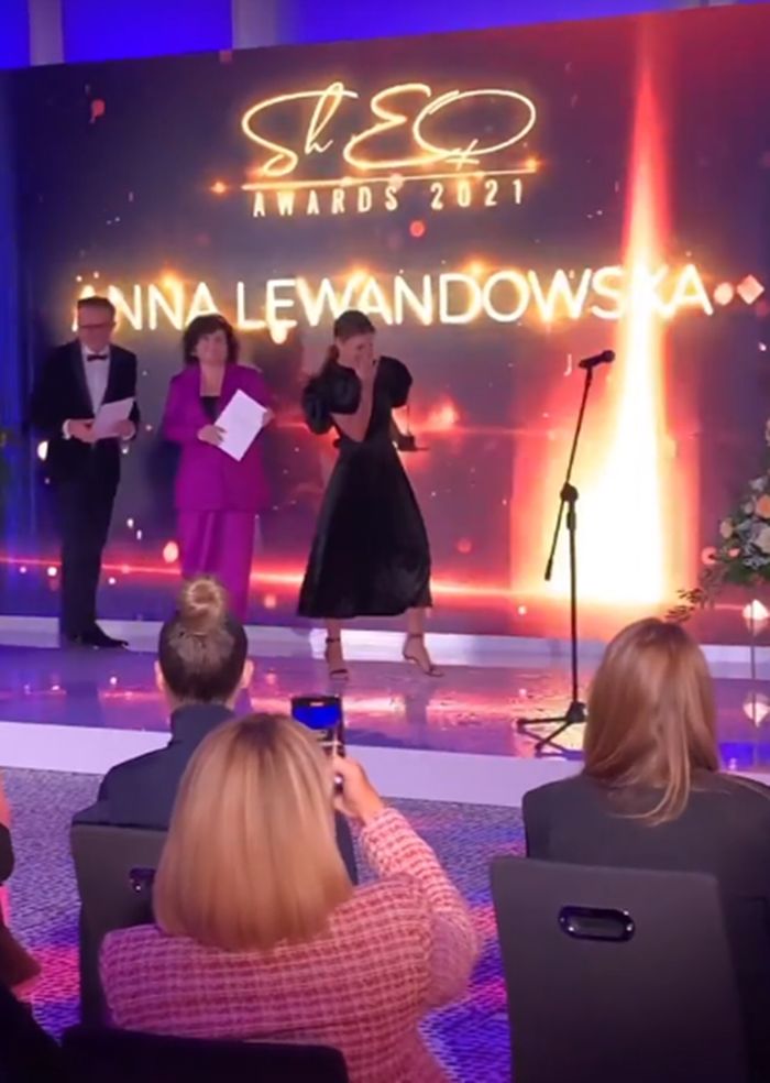 Anna Lewandowska popłakała się odbierając nagrodę