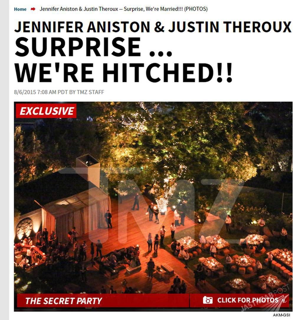 Jennifer Aniston i Justin Theroux
Fot. tmz.com