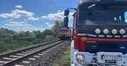 Zderzenie pociągu osobowego z samochodem typu bus