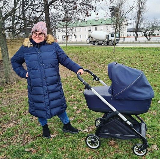 Dominika Gwit - pierwszy spacer z dzieckiem