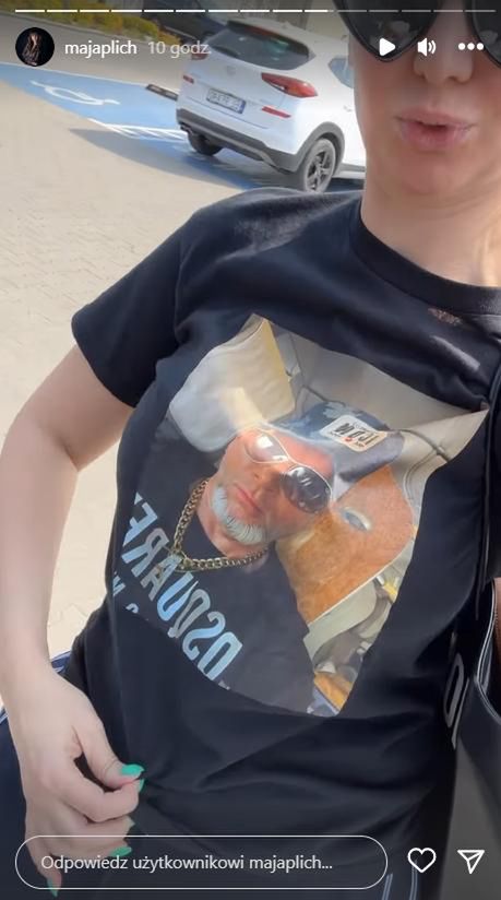 Maja Rutkowski nosi koszulkę z wizerunkiem milionera