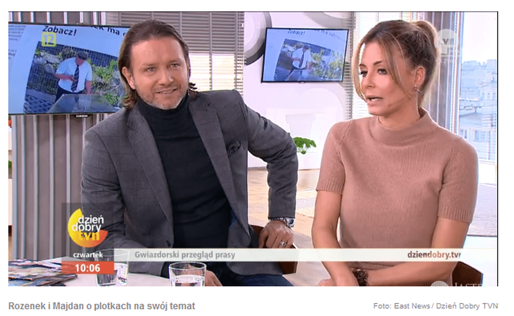Radosław Majdan i Małgorzata Rozenek w DDTVN