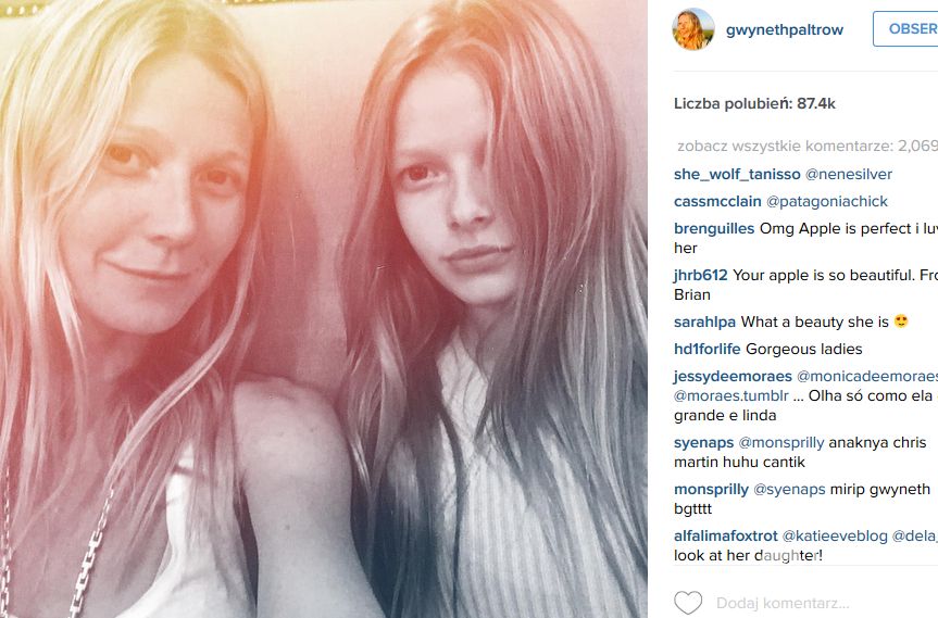 Gwyneth Paltrow z córką Apple