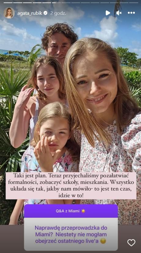 Agata Rubik i jej rodzina opuścili Polskę