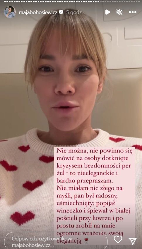 Maja Bohosiewicz "przeprosiła" za swoje zachowanie