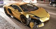 Kierowca złotego lamborghini ukarany za kolizję w Warszawie