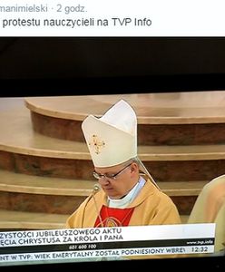 Burza na Twitterze. Czy TVP Info słusznie pokazała uroczystość intronizacji zamiast manifestacji nauczycieli?