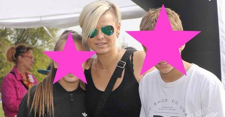 Marta Wiśniewska z Fabianne i Xavierem na imprezie dla dzieci. Wrodzili się w matkę [zdjęcia]