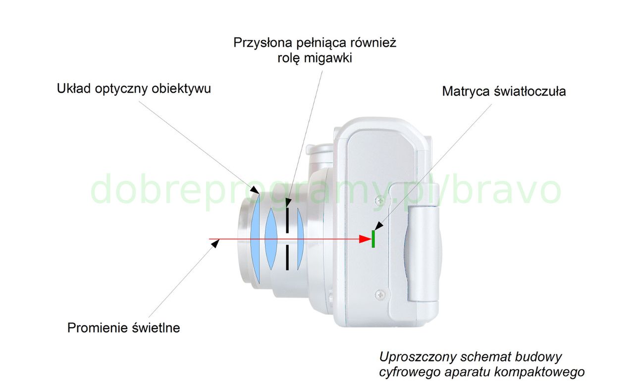 Schemat budowy cyfrowego aparatu kompaktowego