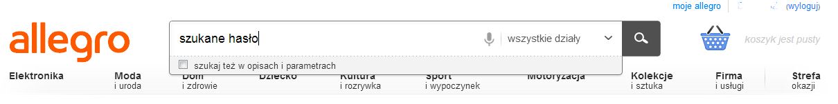 Wyszukiwarka allegro.pl
