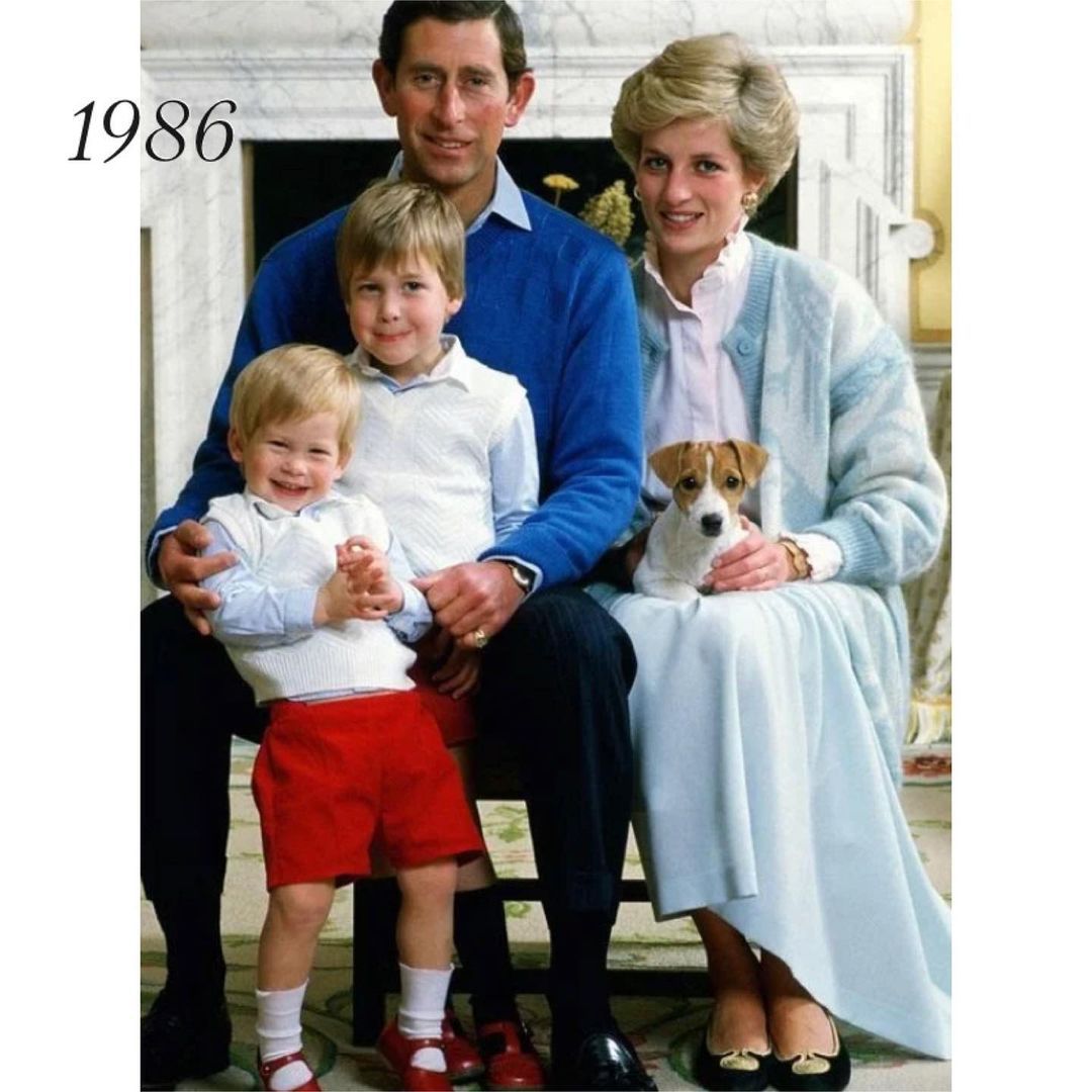 Książę Karol i księżna Diana z synami 1986 r.