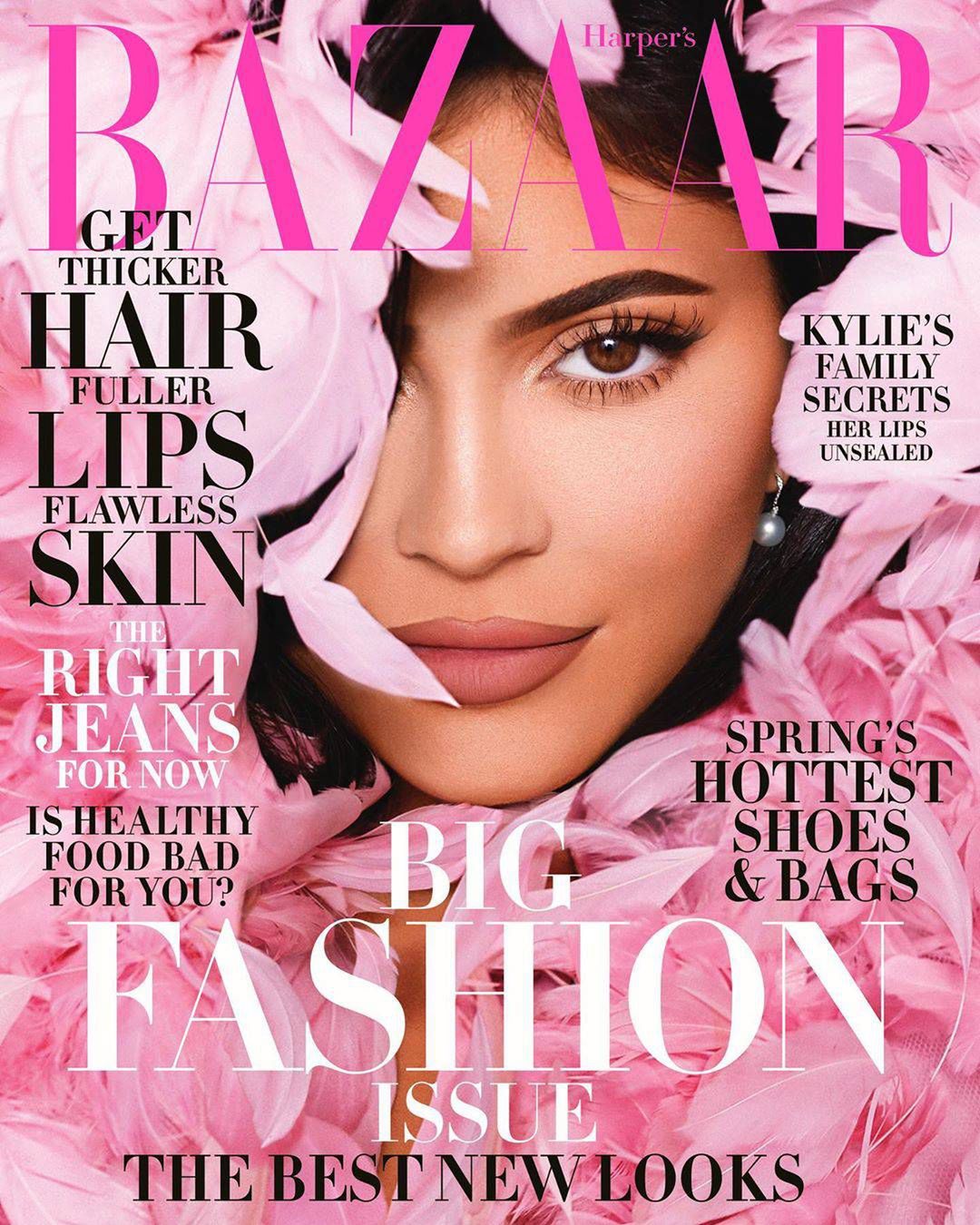 Kylie Jenner na okładce amerykańskiego Harpers Bazaar, Instagram