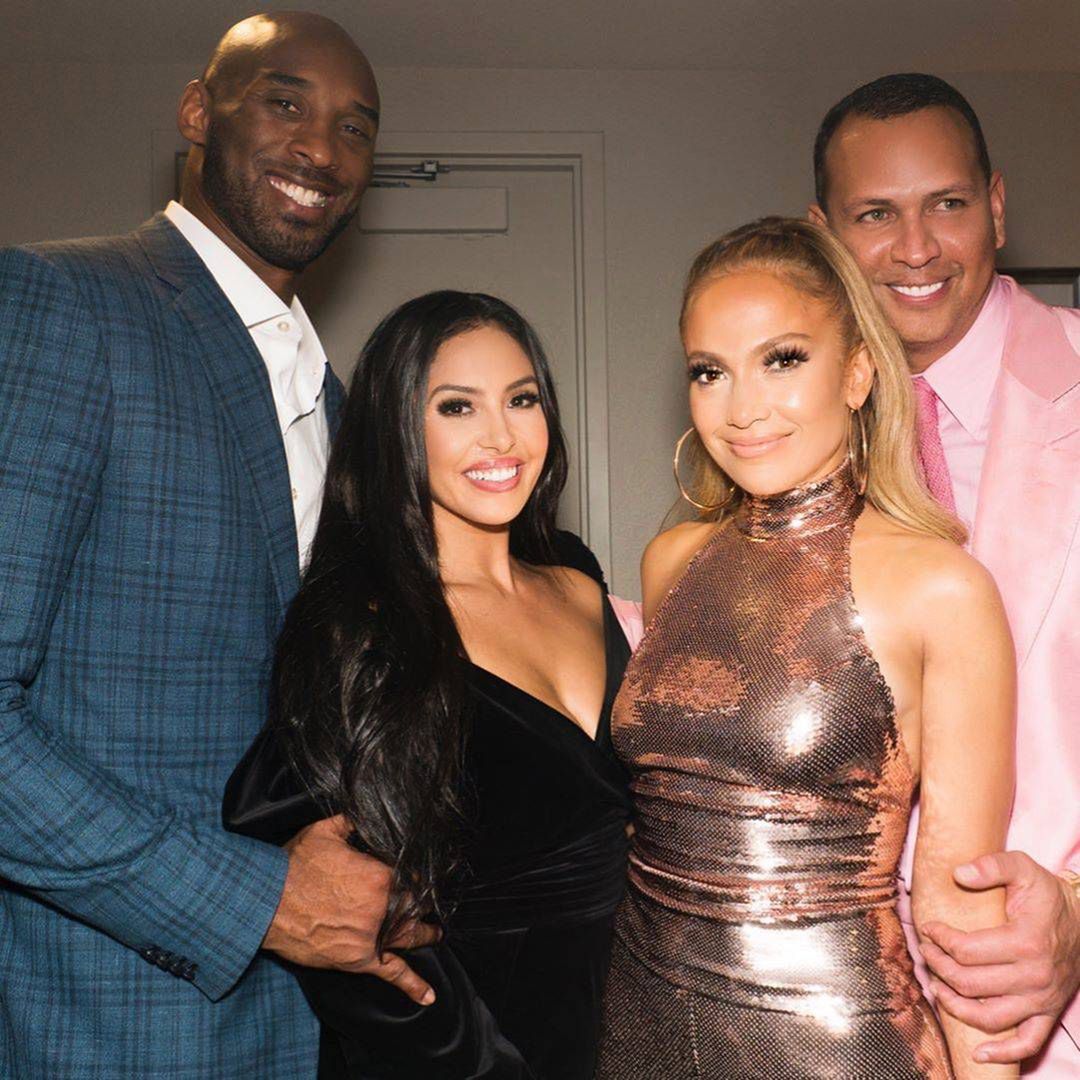 Kobe Bryant z żoną, Jennifer Lopez, Alex Rodriguez. Instagram