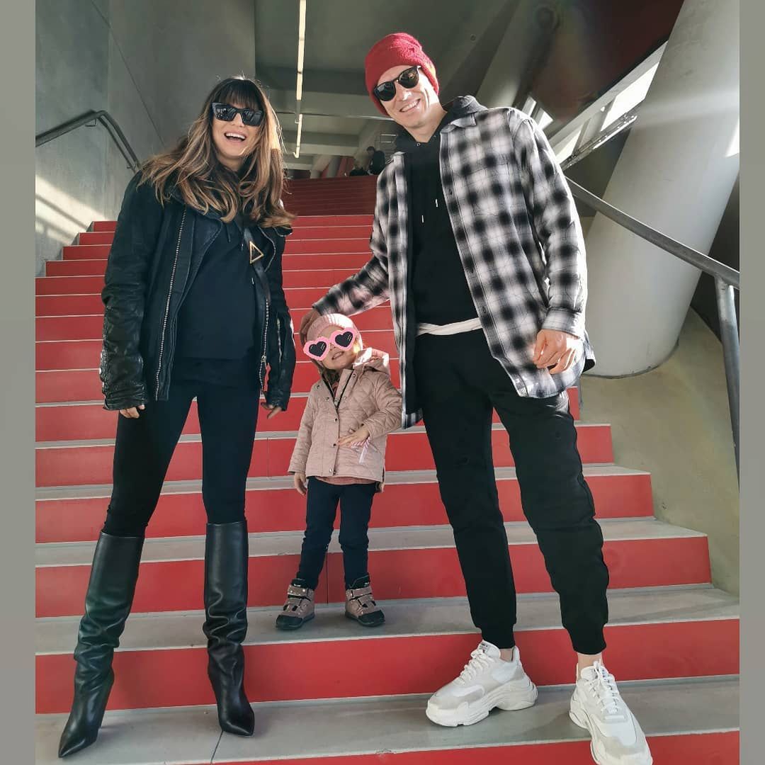 Anna i Robert Lewandowscy z Klarą