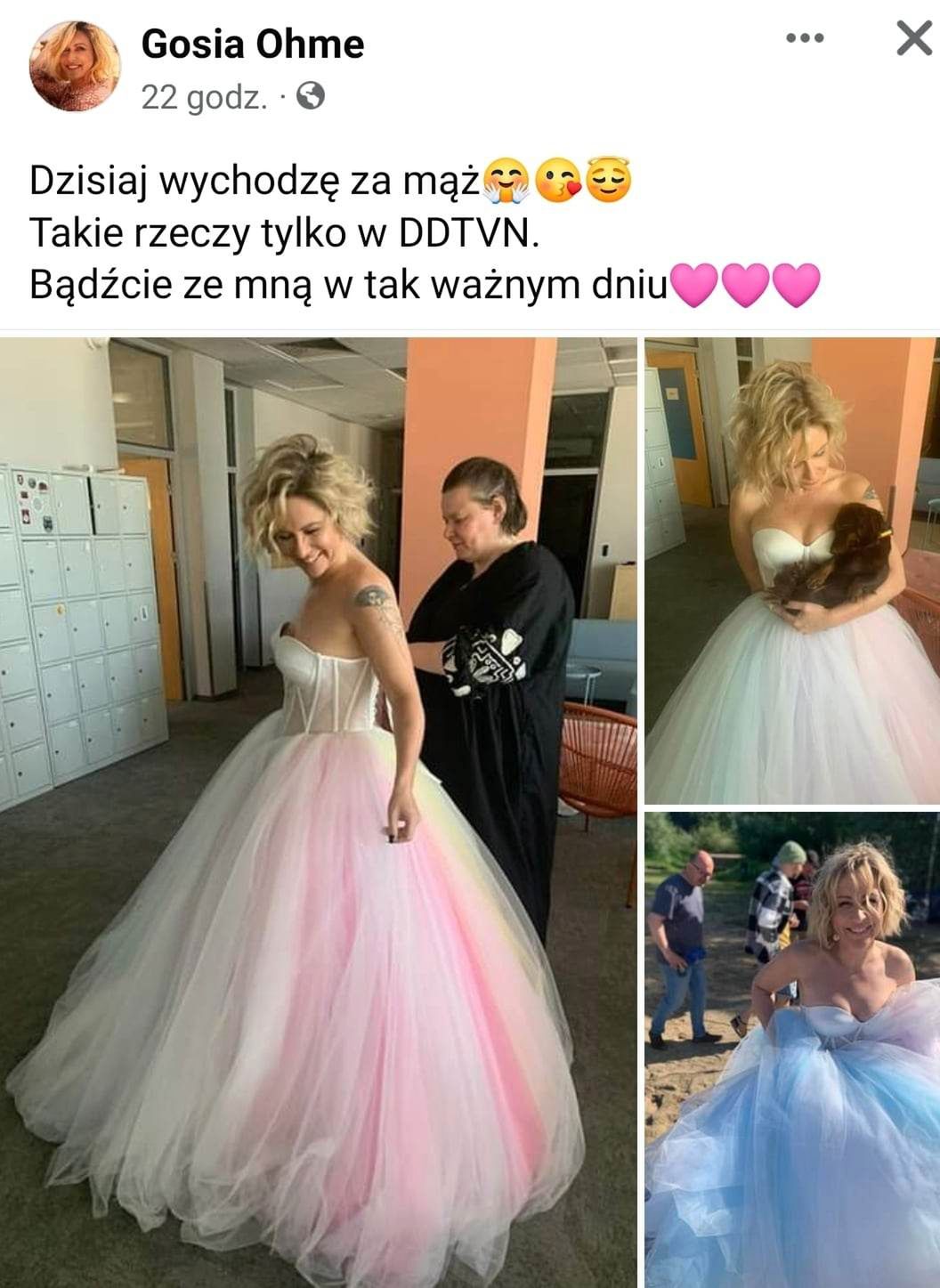 Małgorzata Ohme w sukni ślubnej