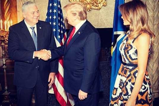 Melania Trump i Donald Trump na spotkaniu z karaibskimi politykami