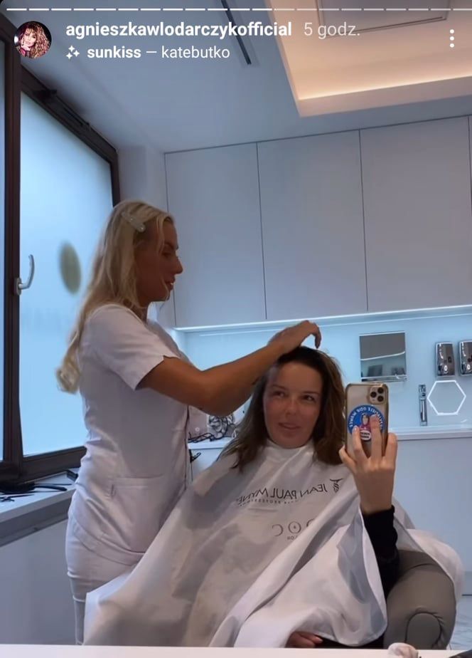 Agnieszka Włodarczyk odwiedziła fryzjera