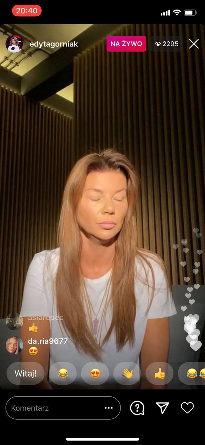 Edyta Górniak – ostatni live na Instagramie