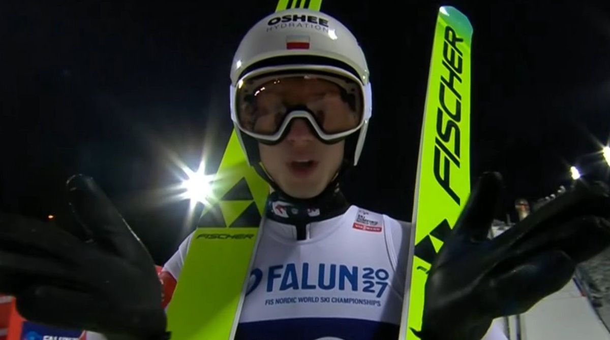 Kacper Tomasiak znakomity w Falun. Taki skok oddał w pierwszej serii