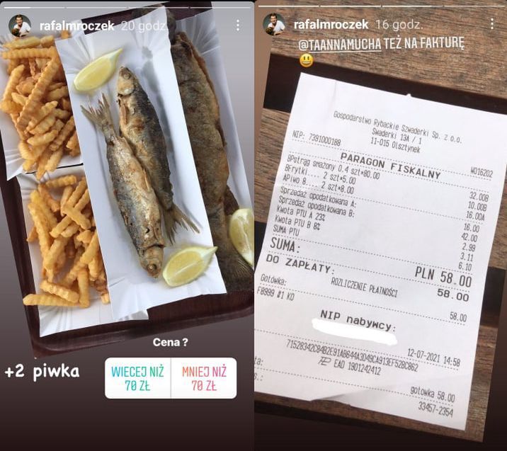 Rafał Mroczek też je na fakturę
